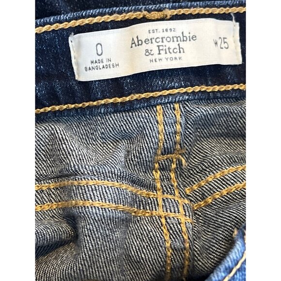 Abercrombie & Fitch High Rise Distressed Cutoff Jean Shorts Women’s 0 (25) - Picture 11 of 13
